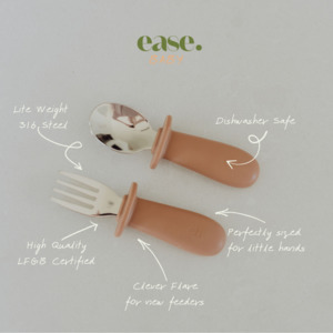 Stainless Steel Silicone Baby: First Bite Ease Set