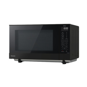 Microwaves: 27L Black Flatbed Inverter Microwave NN-SF56QBQPQ