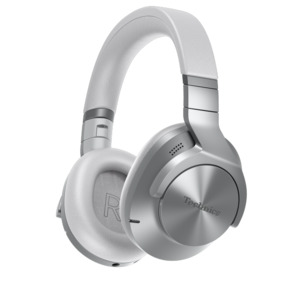 Headphones: Technics EAH-A800E Wireless Headphones with Noise Cancelling and Microphone-Silver