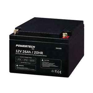 Batteries: 12V 26Ah Deep Cycle Gel Battery
