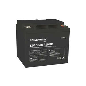 Batteries: 12V 38Ah Deep Cycle Gel Battery