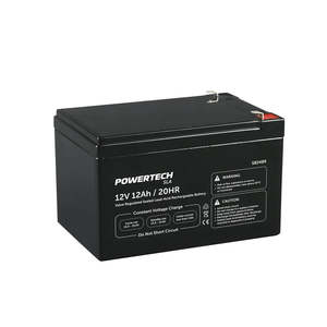 Batteries: 12V 12Ah SLA Battery