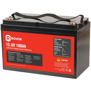 Batteries: Rovin 12.8V 100Ah Lithium Deep Cycle Battery