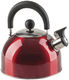 Red Stainless Steel Whistling Kettle 2L