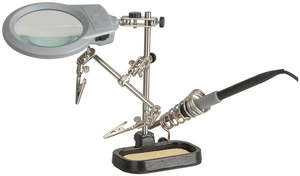 Tools: Holder PCB with LED Magnifier and Soldering Iron Stand