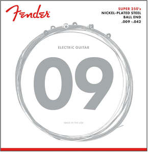 Guitar Strings Accessories: FENDER Super 250'S Nickel-Plated Steel Electric Guitar Strings - 9-42 Gauge