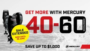 Products: Mercury 40HP 4 Stroke 20″ Fully Fitted Special