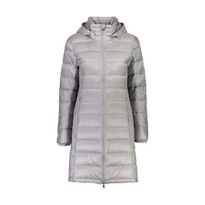 Moke: Moke Sarah Long Ladies Hooded 90/10 Down Jacket
