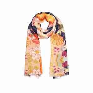Namaskar Japanese Modal Silk Designer Scarf - Floral