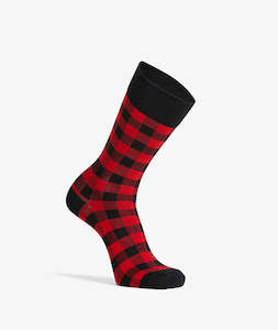 Swanndri Heritage Socks - Red/Black Check
