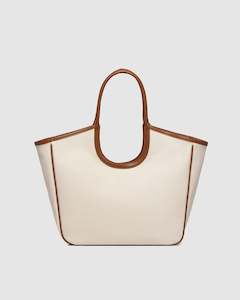 Louenhide: Louenhide Alexandra Tote Bag - Canvas/Tan