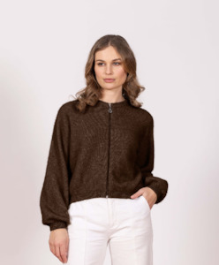Whats On Sale: Noble Wilde Possum Merino Bellow Sleeve Zip Cardi - Black