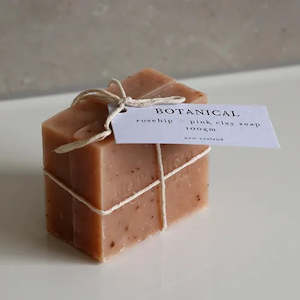Botanical Hand Made Soap - Rose Geranium Rosehip and Pink Clay