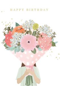 Greeting Cards Vouchers: Hammond Gower - Happy Birthday Flower Bouquet - Birthday Card