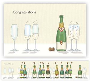 Greeting Cards Vouchers: Quire Publishing - Congratulations - Fold Out Congratulations Card