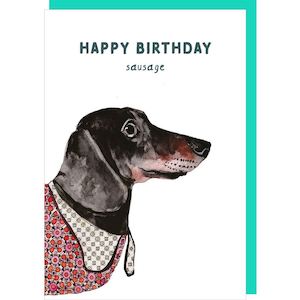 Greeting Cards Vouchers: Rosie Made A Thing - Happy Birthday Sausage - Birthday Card