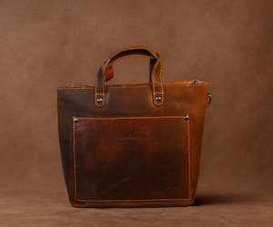 Greenwood Bunbury Classic Leather Tote - Sandal