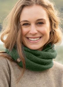Noble Wilde Possum Merino Moss Stitch Neck Warmer - Jungle