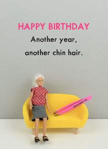 Bold & Bright - Chin Hair - Birthday Card