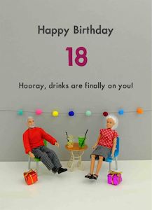 Greeting Cards: Bold & Bright - 18 - 18th Birthday Card