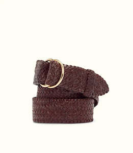 Belts: RMW 1.5 inch Plaited O Ring Belt - Brown