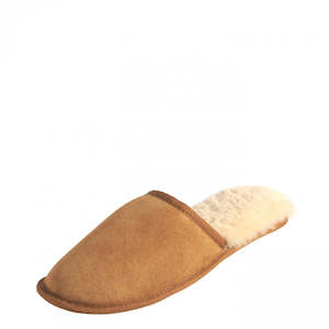 Slippers: Mi Woollies Haast Hard Sole Slipper - Walnut