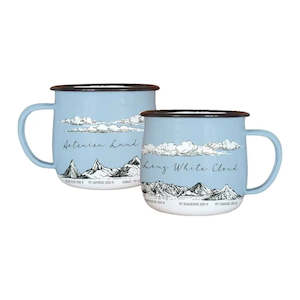 Kitchen Dinning: Wolfkamp and Stone - NZ Mountains - Enamel Mug