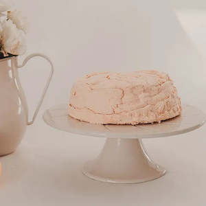 Dishy Enamel Cafe Cake Stand 28cm - Almond