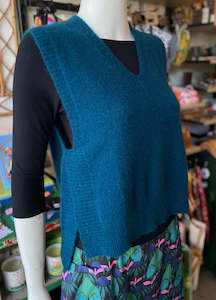 Lothlorian Possum Merino Ride Vest - Deep Cyan