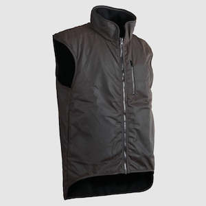 Oilskin: Styx Mill Classic Fur Lined Oilskin Sleeveless Vest