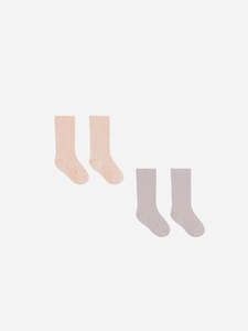 Little People: Quincy Mae - Socks Set - Melon Lavender