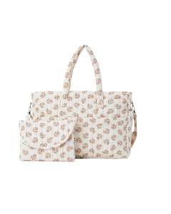 Quincy Mae - Diaper Bag and Change Pad Set - Daylily