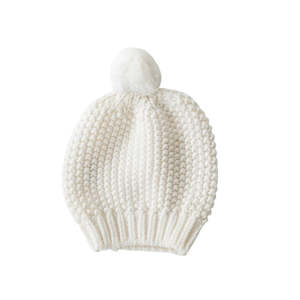 Kids Accessories: Di Lusso 100% Mini Moss Hat - Ivory