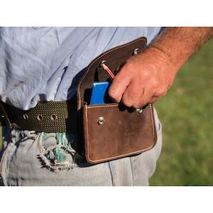 Easts Leather Notebook Pouch with Gusset - Wide