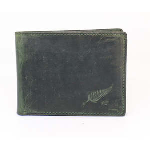 Baron Greenstone Collection Pull Up Leather Mens Wallet