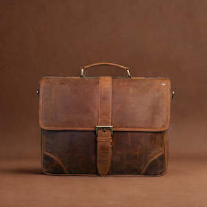 Baron Backroad NZ Stockman Leather Messenger Bag
