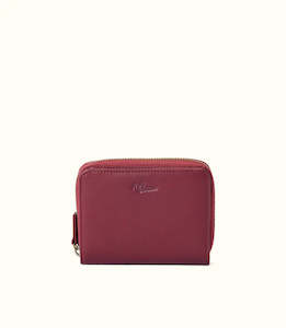 Womens Wallet Purse: RMW Avalon Zip Around Wallet - Cranberry