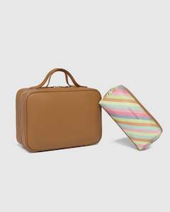 Louenhide Baby Emma Brianna Cosmetic Bag Set - Camel Stripe
