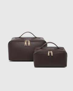 Louenhide Orion Ellis Cosmetic Bag Set - Chocolate