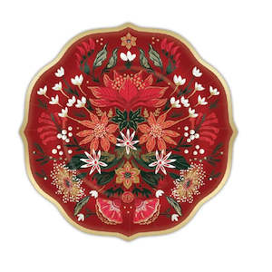 Punch Studio - Garden 8 Pkt - Christmas Paper dinner plates