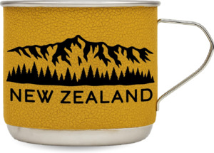 Moana Road: Moana Rd Metal Shot Glass - Tramping Mug - Yellow