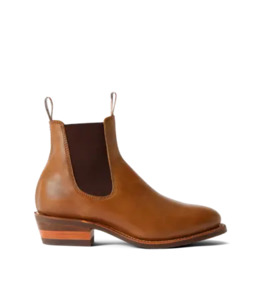 R M Williams: RMW Comfort Lady Yearling Rubber Sole Block Heel D Fit