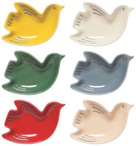 Christmas For Her: Now Designs - Bird Shape Set of 6 - Pinch Bowls
