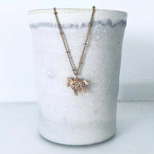 Accessories: Twigg Golden Horse Necklace