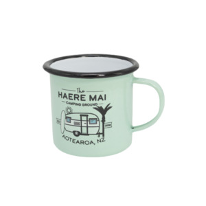Moana Road: Moana Rd Enamel Mug Haere Mai