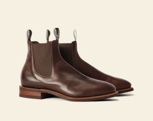 RMW Comfort Craftsman Pull Up Leather Boot G Regular Fit - Walnut