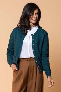 Noble Wilde Possum Merino Celeste Cardigan - Paua