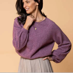 Noble Wilde Possum Merino Bellow Sleeve Jersey - Mauve