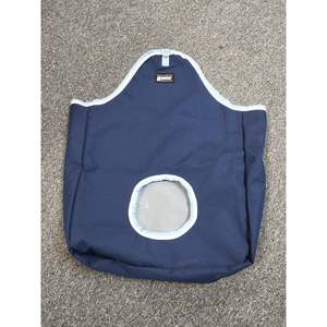 Horse Care: Roma Hay Bag - Navy/Light Blue/White