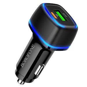 20W Car Fast Charger - Type-C & USB Ports